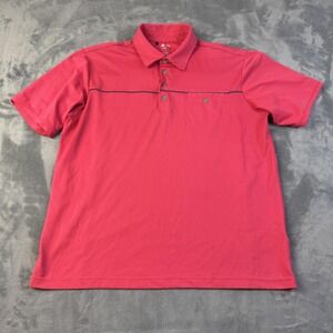 Adidas Golf Polo Shirt Mens Large Red Climalite Performance Athletic Pocket